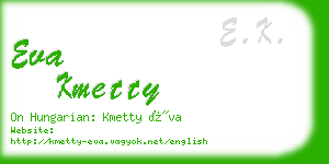 eva kmetty business card